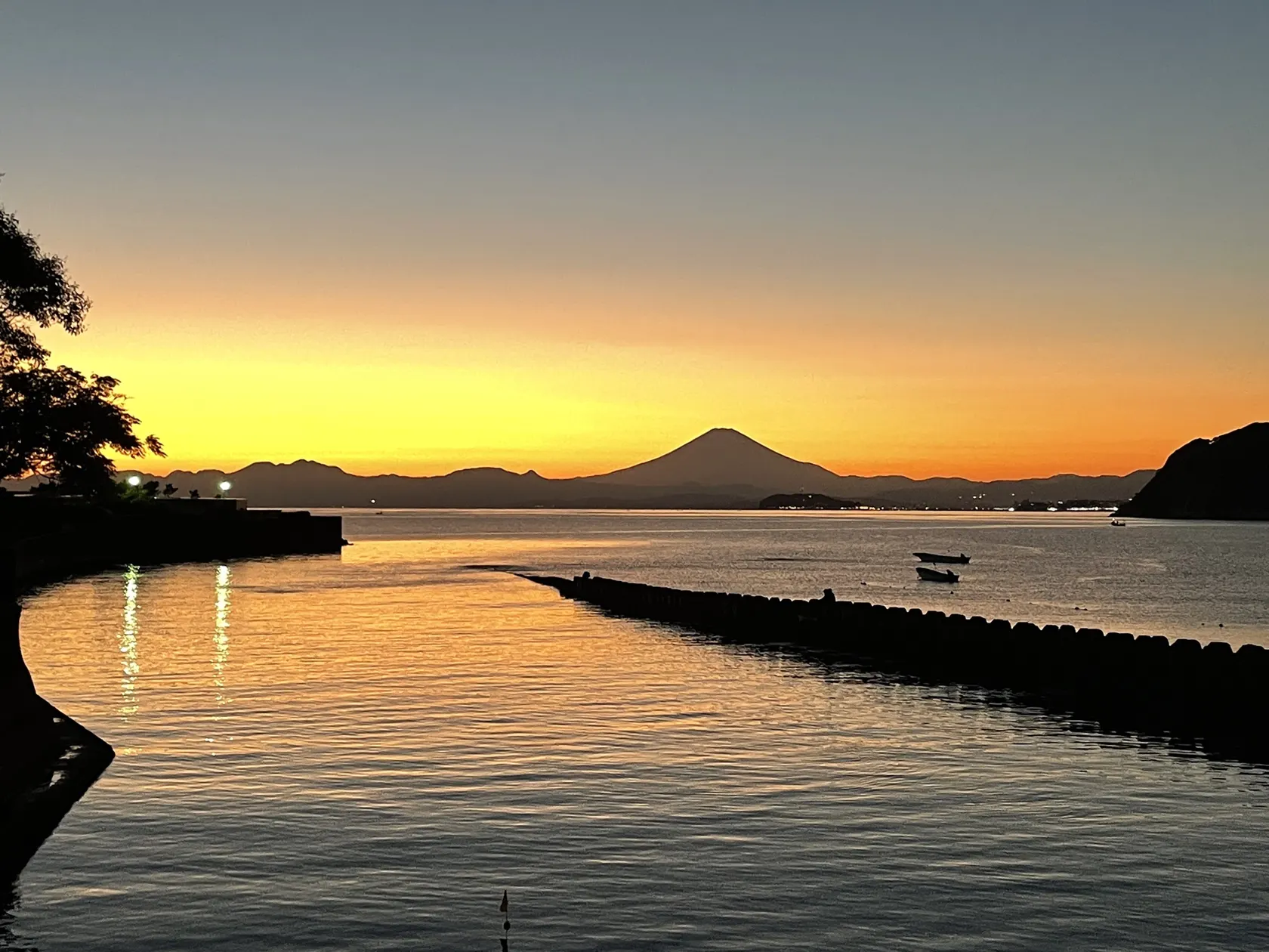 Fuji over the bay